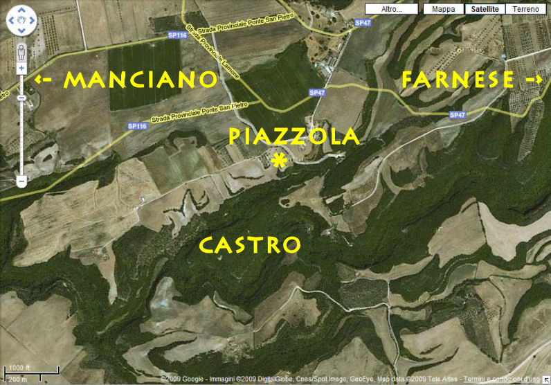 Come arrivare a Castro Farnese