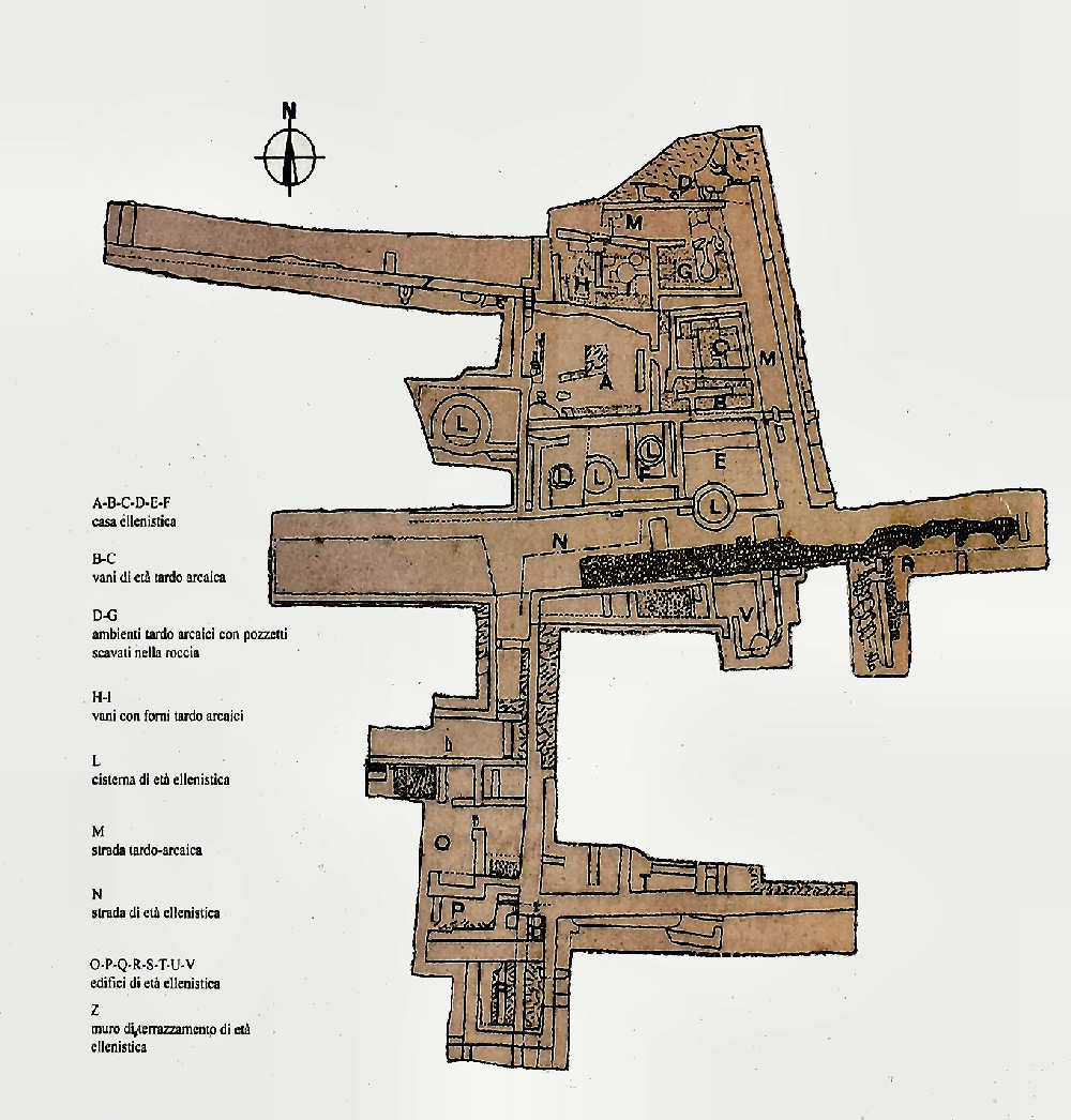 Mappa dell'area della Collina sud