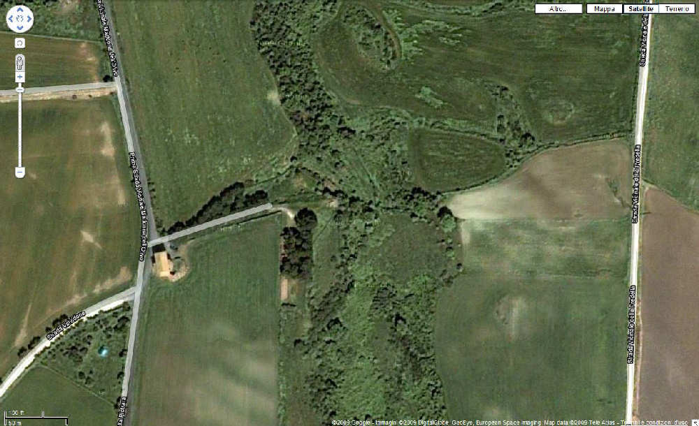 Necropoli di Madonna dell'Olivo vista da Google