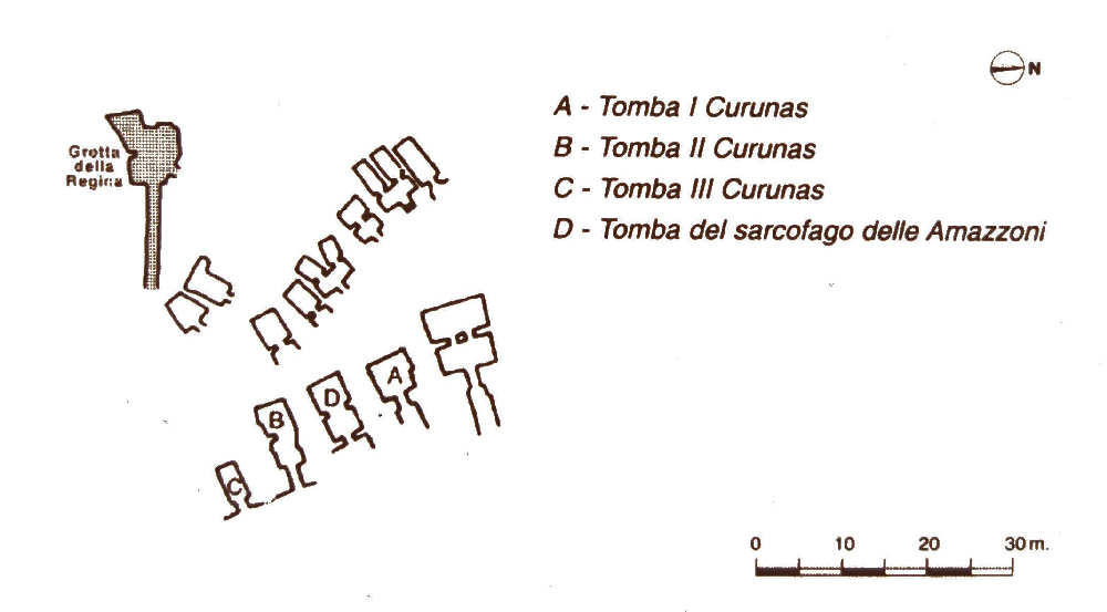 Mappa necropoli di Madonna dell'Olivo by progetto Mirabilia