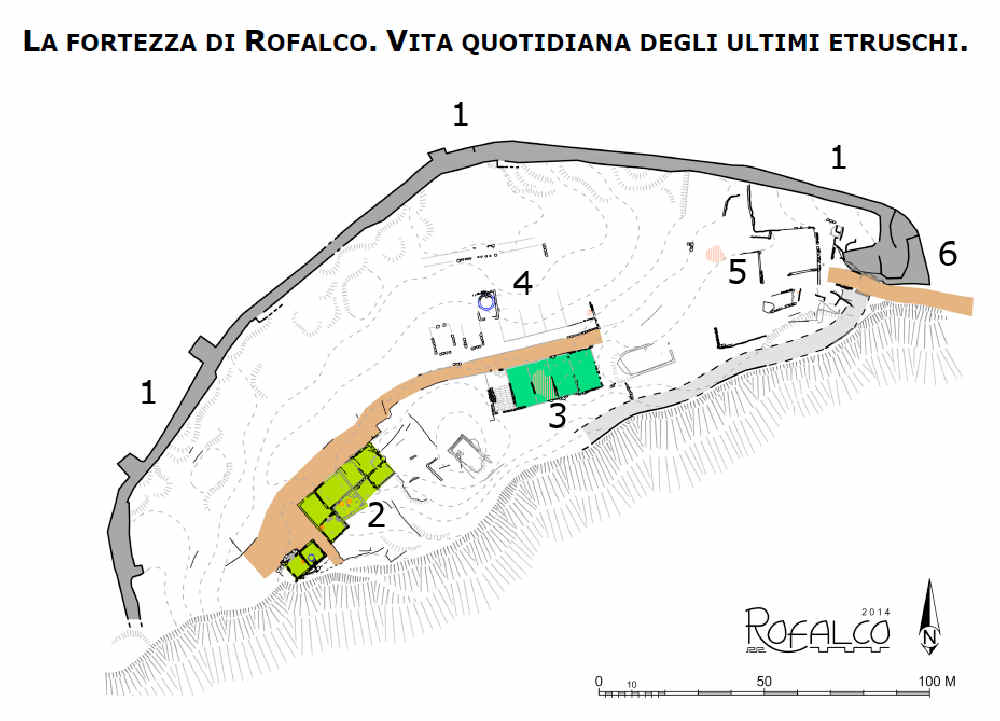 mappa di rofalco disegnata dal Gruppo Archeologico Romano