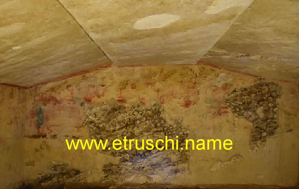 Tomba dei Demoni Azzurri parete di fondo